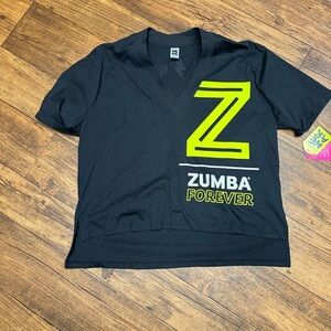Zumba Fitness Black and Yellow Short Sleeve Tee